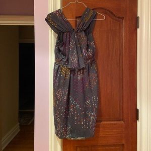 Missoni Gray Dress with Rainbow Polka Dots